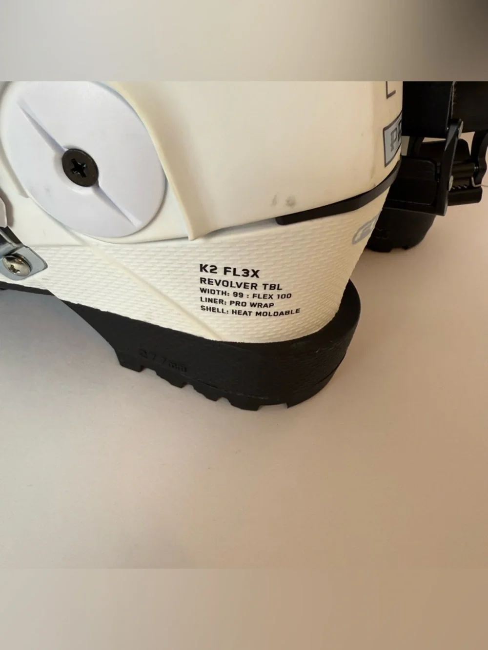 K2 White Revolver TBL Pro Ski Boots